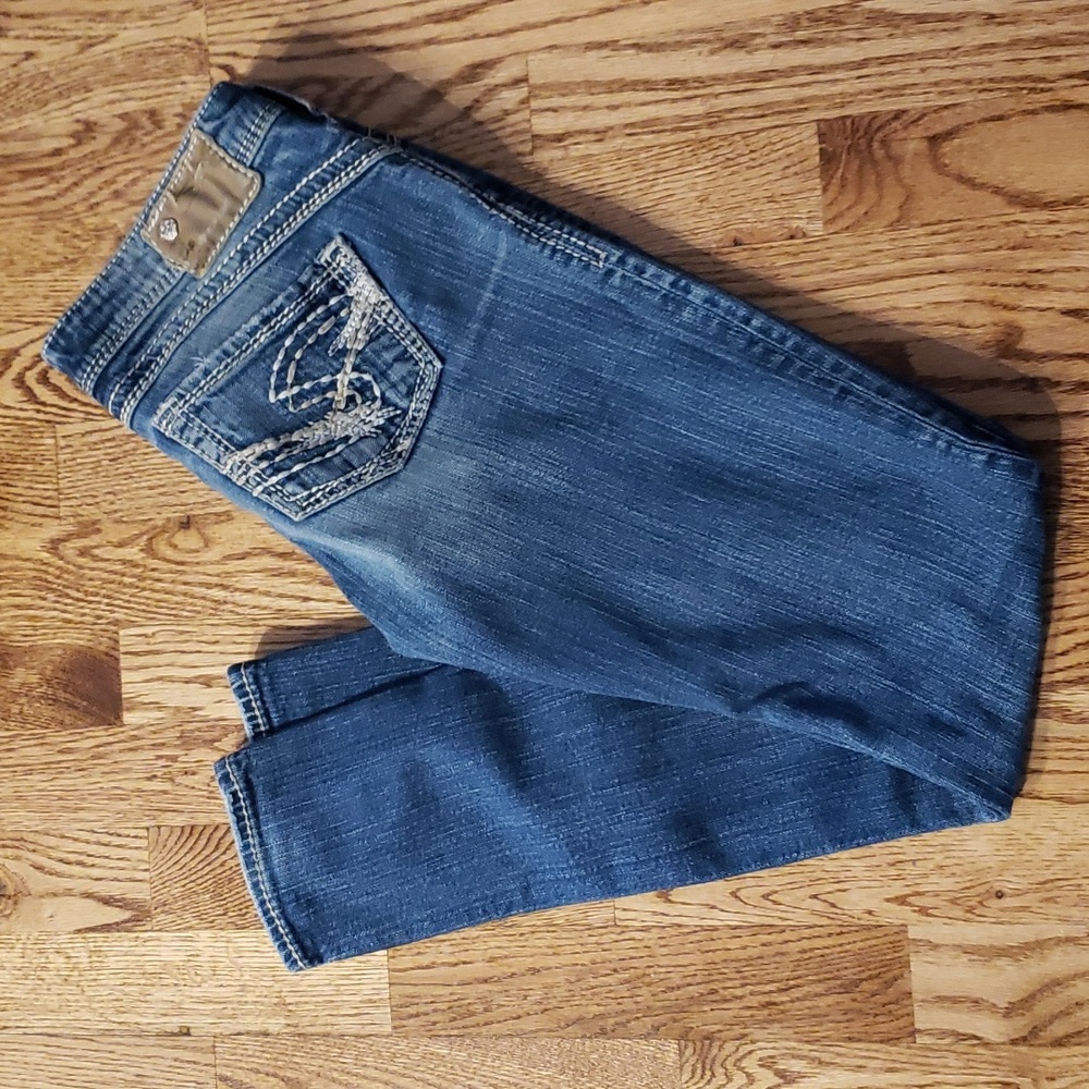 (W28/L31) Silver Jeans Co. Camden Rose Skinny Fit Western Classic Country